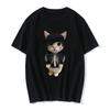 Funny Cat Print Women Casual T-Shirt Women Men Summer Harajuku T Shirts Girl Boy Casual Fashion Clothes