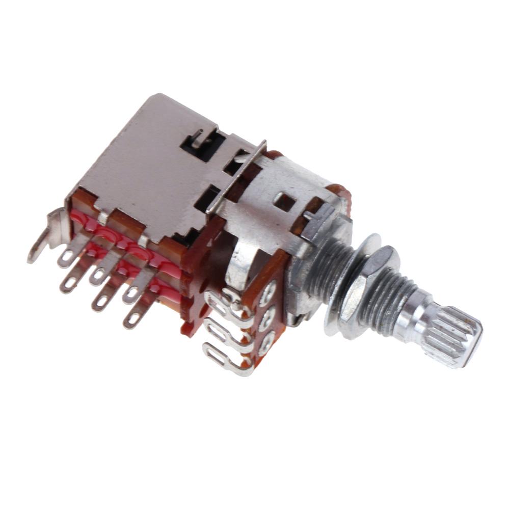Volume Push Pull Pot Potentiometer A500K/B500K/A250K/B250K Short Shaft Guitar Potentiometer Push Push Potentiometer Guitar Parts