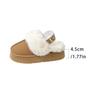 Classic Warm Plush Anti Slip Flat Bottom Shoe Womens Home Outdoor Cover Head Slippers Winter Matsuke Snow Boots