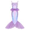 Mädchen Meerjungfrauenkleid Kinder Pailletten Fischschwanz Prinzessinnenkleid Halloween Cosplay Geburtstagsparty Kostüm