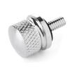 2X Chrome Billet Aluminum Seat Bolt Screw Cap