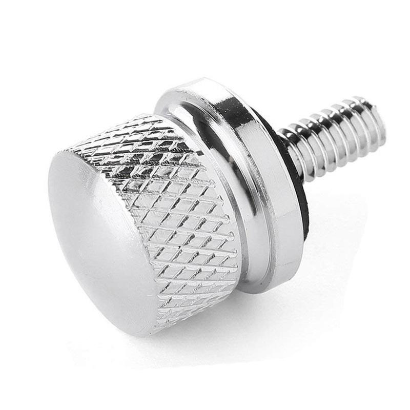2X Chrome Billet Aluminum Seat Bolt Screw Cap