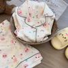 Soft Cute Princess Style Full Print Ruby Pajamas Women's Summer Cardigan Short-sleeved Shorts Set Women's Lazy Style Loungewear