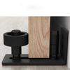 Black Finish Barn Door Floor Guide Flat Bottom Adjustable Roller Stay Roller  Window Rollers