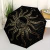 Goldener Oktopus Sonne - Einzigartiges Meeresdesign für jede Oberfläche!Regenschirm, Tragbarer 3-fach Regenschirm für Damen & Herren, Weihnachtsgeschenk ES97