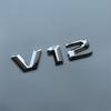 2015 3D Sharp V6 V8 V10 V12 Lettres Chiffres ABS Emblème de Voiture Garde-boue Badge de Décharge Plaque Nom Logo Autocollant Chrome Noir