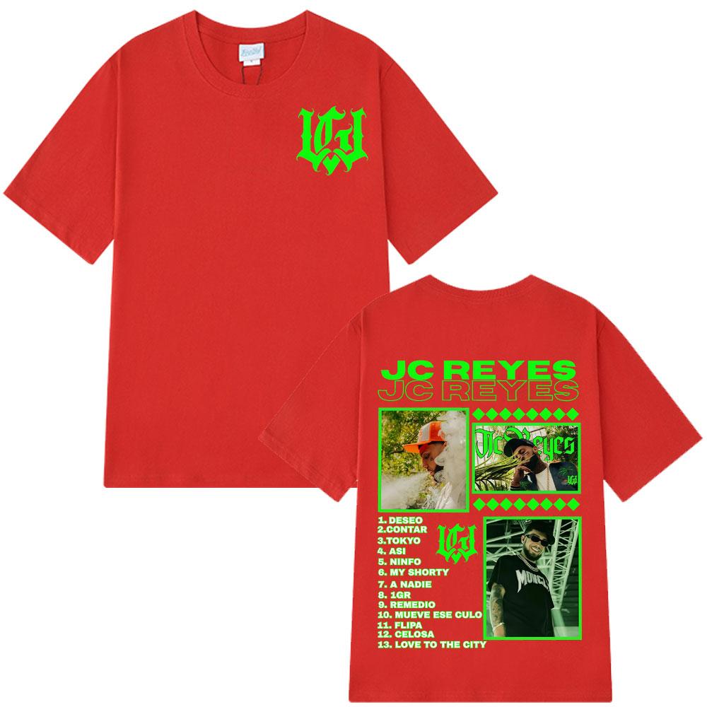 Rapper Jc Reyes Vintage Graphic T Shirt Unisex Unisex Y2k Streetwear Fluorescent Green Print Album Tracklist Oversized Tee Fans Top