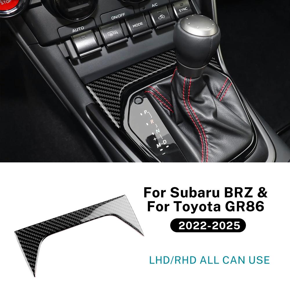 For Subaru BRZ Toyota GR86 2025 2025 2025 2025 2025 Real Soft Carbon Fiber Sticker LHD RHD Center Console Shift Panel Trim