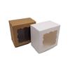 Kraft Paper Gift Box with Window for Dim Sum, Weddings, Candy, and Cakes