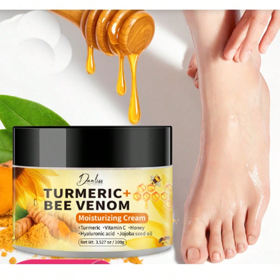 1PC Turmeric Bee Moisturizing Hand And Foot Cream,Gently Cleann Skin,Maintain Hands And Feet,Moistur
