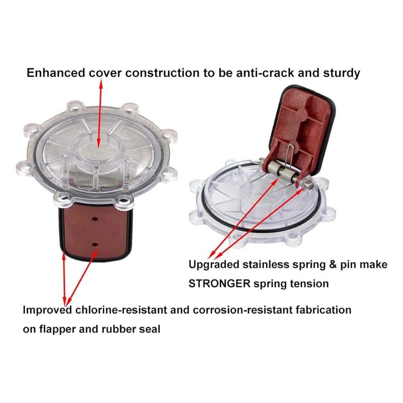 Swimming Pool Check Valves Repair Set Accessory with Pump Valves Includes Flapper Assembly and Hardware Daily Use