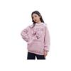 Li-Ning Sports Fashion Series Cat Letter Embroidery Fleece Casual Pullover Sweatshirt Women Tops Light-Water-Pink AWDRH00-4