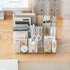 Light Luxury Transparent High-value Pen Holder, Office Desktop Large Capacity Storage Box