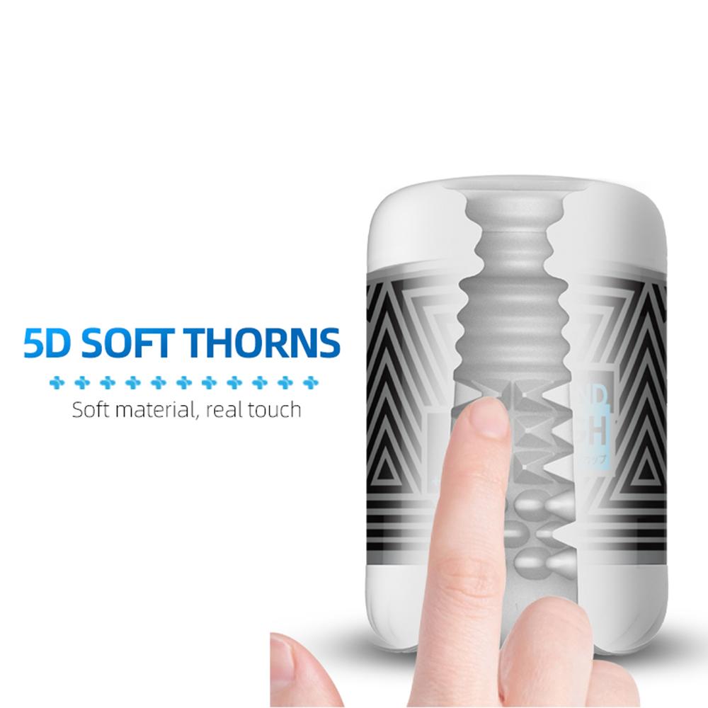 Doppelter Offener Penetrationskanal Männlicher Manueller Masturbator Penis Trainer Prostata-Massagegerät Verzögerte Ejakulation Sexspielzeug Für Männer