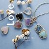 Fashion Light Luxury Simple Natural Stone Love Pendant Short Scarf Necklace Choker Jewelry Gifts