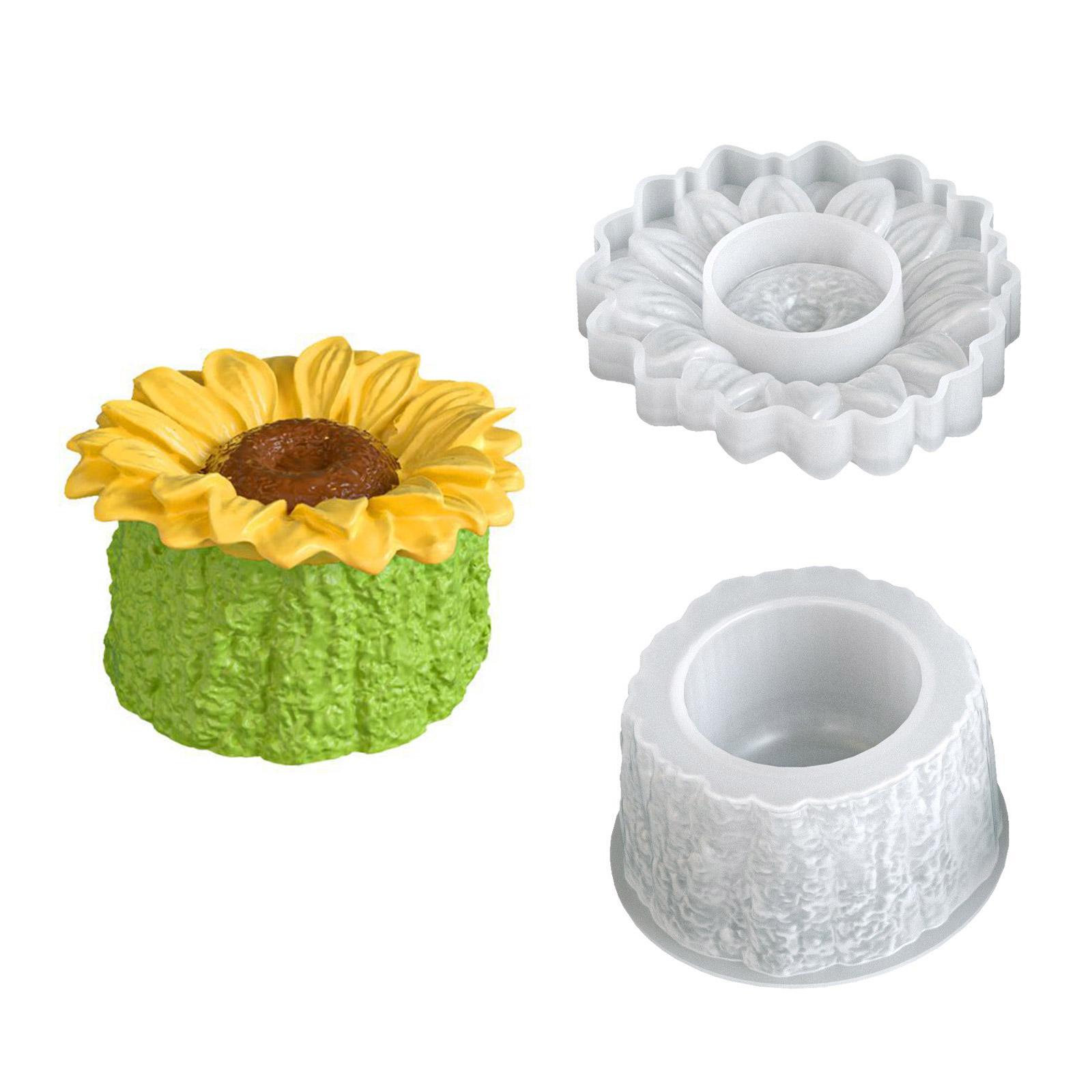 Multipurpose Sunflower Silicone Handmade Mold Crafting Supplies for Resin Jewelry Holders and Decorative Candle Holders 1