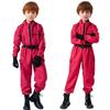 Squid Game Theme Cosplay Red Jumpsuit With Polyester Fabric For Girls Halloween Costume