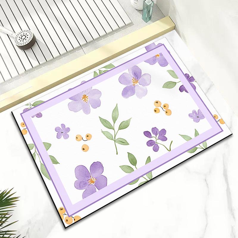 Bedroom Ins Wind Diatom Mud Absorbent Foot Mat Quick Dry Non-slip Mat Toilet Toilet Door Mat Cartoon Carpet