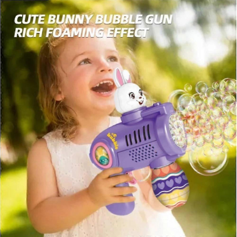 Easter Bunny Bubble Gun,Bunny Bubble Machine Portable Bubble Blower Party Gifts
