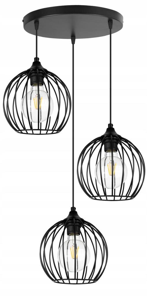 HANGING WIRE LAMP BLACK LOFT LED CHANDELIER