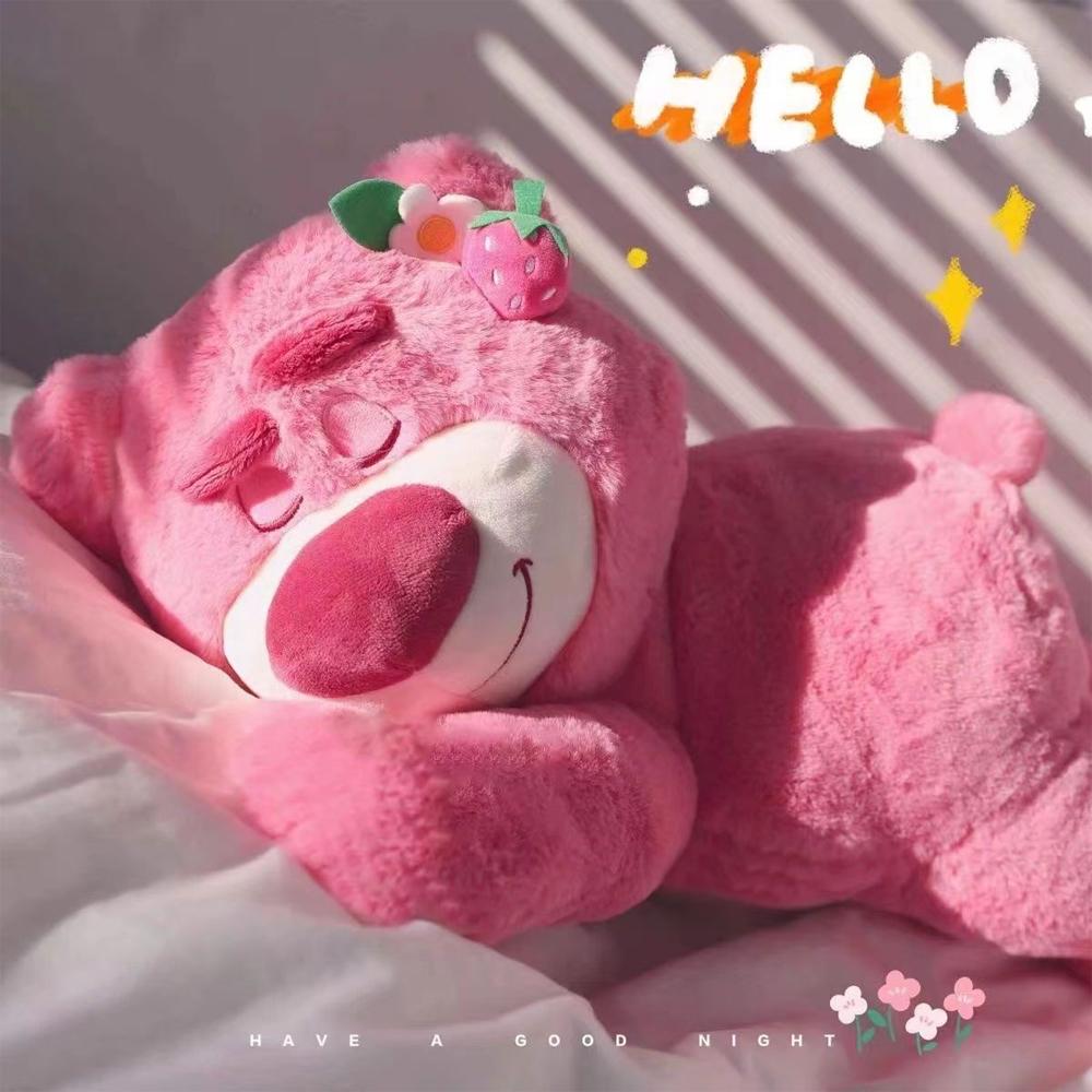 Toy Story Lotso Cute Bear Strawberry Sofa Plush Pillow Stuffed Toys Children Girls Friends Festivals Birthday Gift