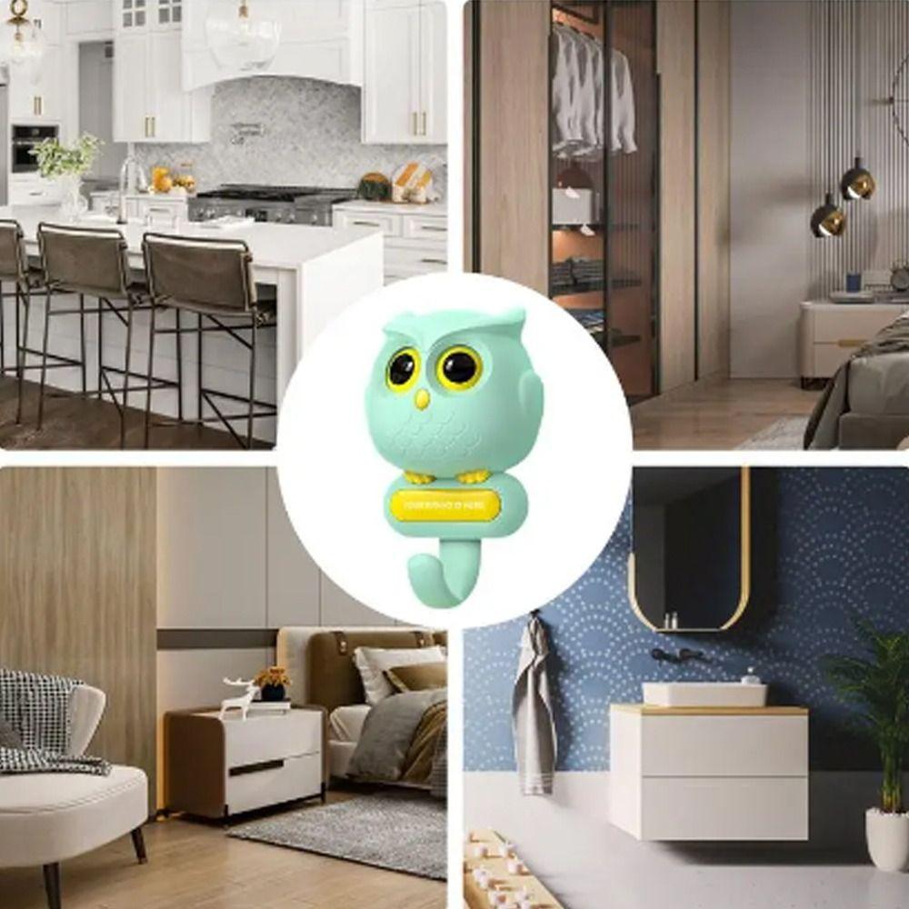 Key Holder Hooks Owl Blink Hook Free Punching Storage Rack New Animals Wall Hanging Hook