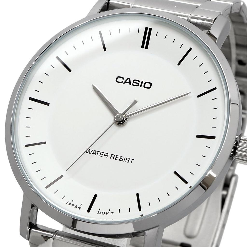 CASIO Standard Quartz Men’s Watch White Dial Metal Band MTP-VT04D-7E (Parallel Import)