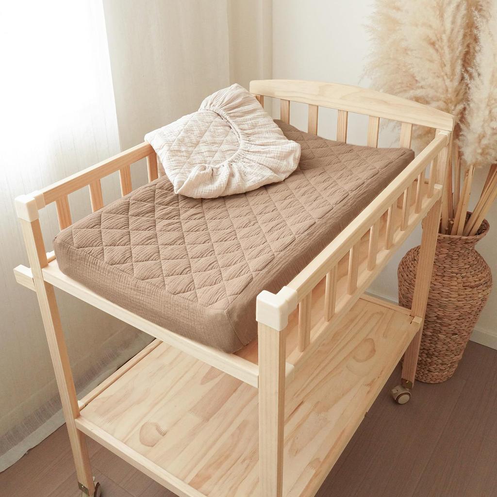 Pikowany Bawełniany Pokrowiec na Przewijak Zestaw 2 lub 1 Miękki Materiał Rękaw na Podkładkę do Przewijania dla Noworodków i Niemowląt