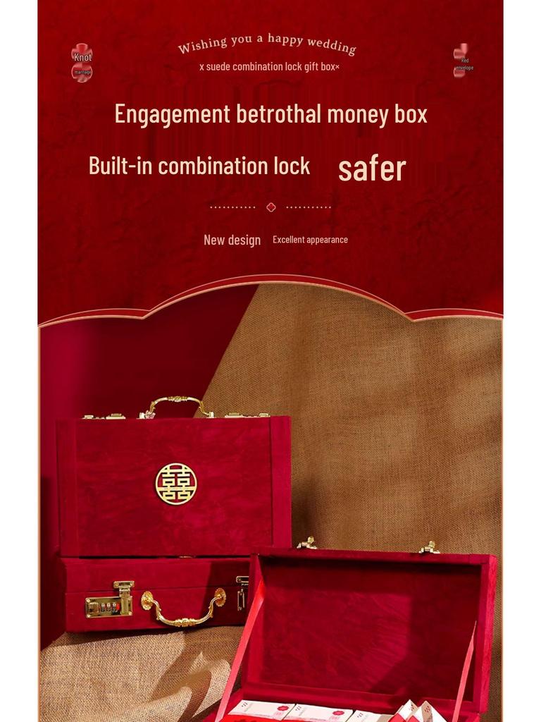 High-End Engagement Cash Gift Box with Combo Lock