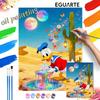 Digital Oil Painting Art Kit Donald Duck Desert Cactus Moon Butterfly Handmade Coloring Painting Home Decor