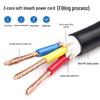 RVV Pure Copper Electric Wire, Sheathed Control Cable, 2-4 Cores, 1-4 Sqmm