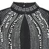 Abito da donna trasparente in rete con strass e perline - Stile europeo americano