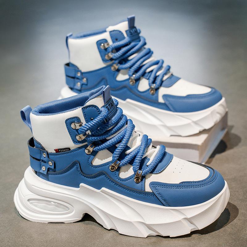 Men'S Shoes Luxury High-Top Casual Platform Sneakers For Men Fashion Thick-Soled White Sneakers Shoes For Men Zapatillas Hombre