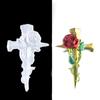 Rose Skull Crossed Mold Valentines Semi-stereoscopic Silicone Molds Epoxy Casting Mould for Wall Hanging Decor DIY Craft