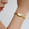 Oval Gold Watch Exquisite Luxury Brass Material High Quality Quartz Ladies Wristwatch Perfect Gift