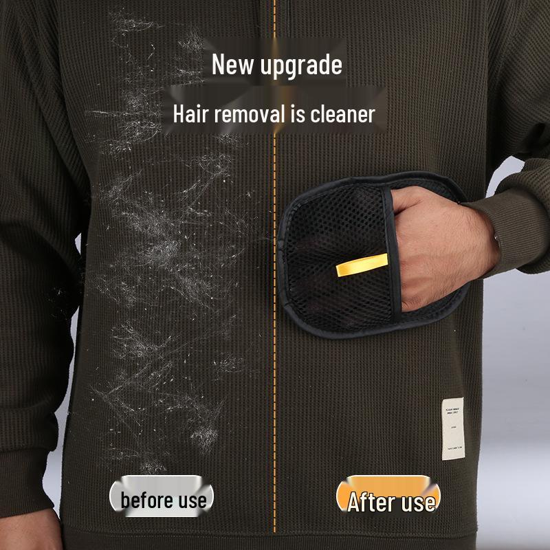 Double-Sided Pet Hair Removal Glove and Brush for Cats and Dogs