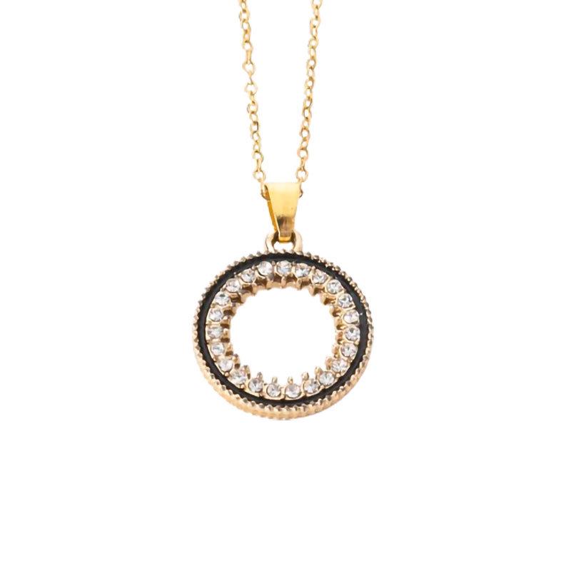 Retro vierblättriges Kleeblatt Schlüsselbeinkette - Damen Anlaufbeständiger Titanstahl Anhänger