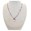 Santa Snowflake Seed Bead Necklace with Alloy Pendant