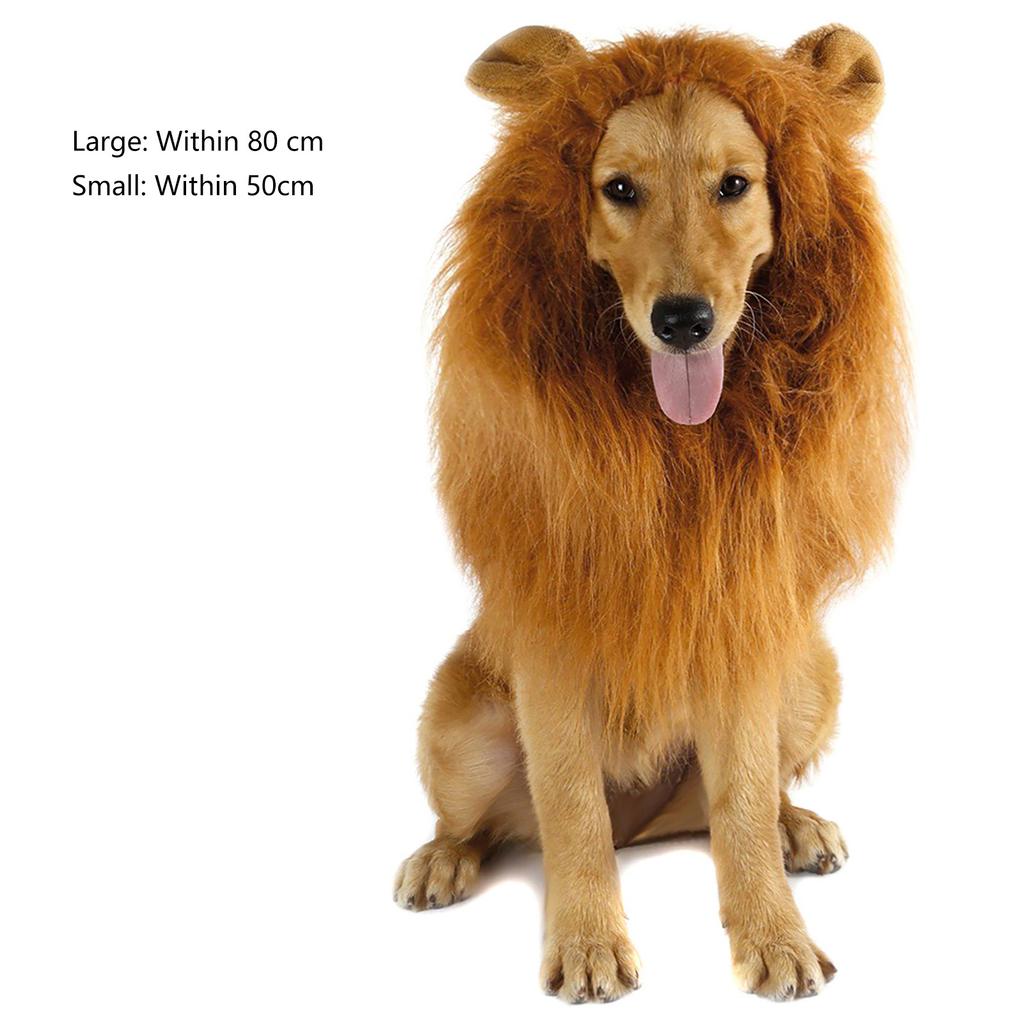 Pet Lion  Wig Costume Funny Pet Puppy Dress Up Hat Furry Pet Clothing Accessories for Photo Shoots Cospaly Party