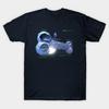 Men Black Print T-shirt Satellite Of Love No-Cut Transfer Paper Print Cotton Tshirt