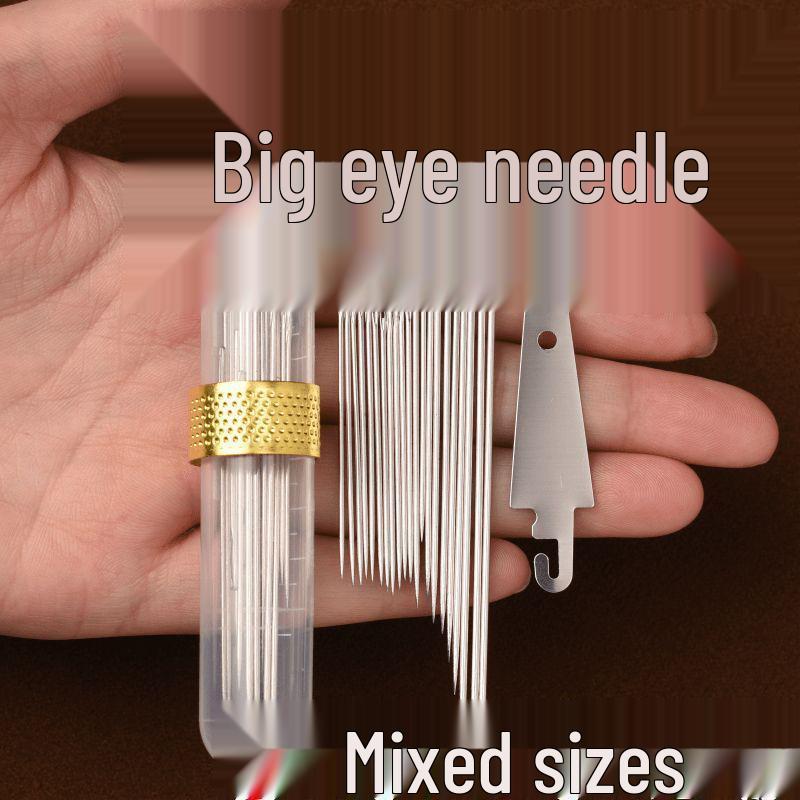 

Большие иглы для ручного шитья с большим ушком для квилтинга и вышивки - Стальные, Легко вдевать нитку, Идеально подходят для пожилых людей