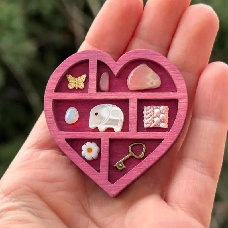 Multicolor Miniature Trinket Shelf Variety Grids Moon Mushroom Dollhouse Shelf Compartments