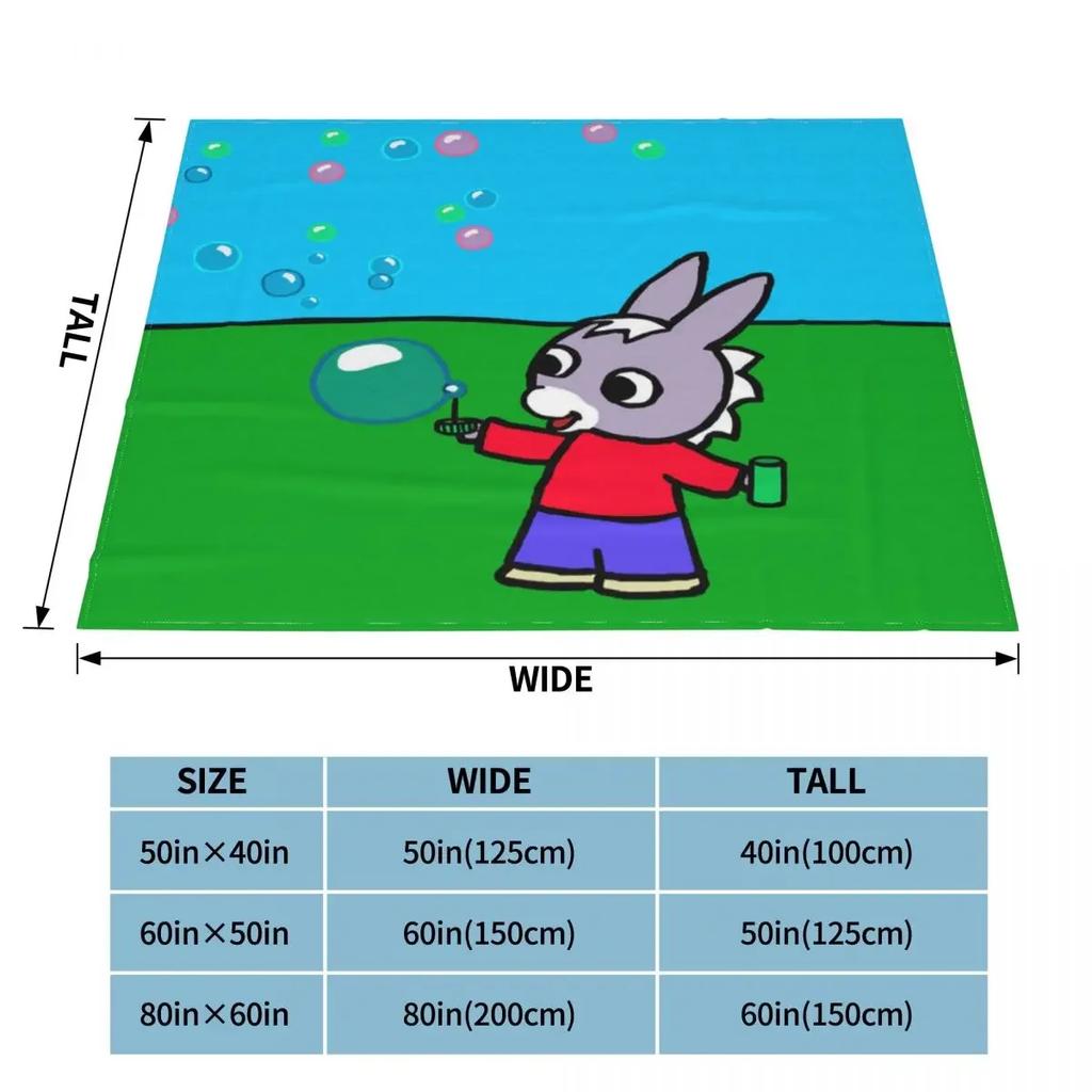 Trotro Cartoon Blanket Cute Fleece Throw Blanket Home Couch Printed Soft Warm Bedspread