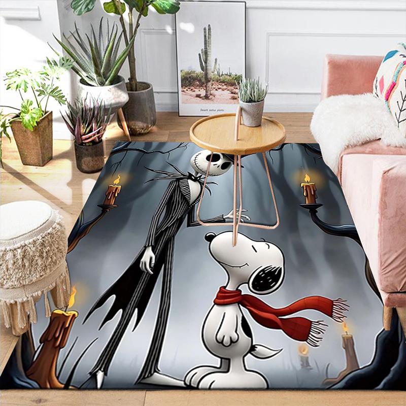 1Pc Nightmare Before Christmas Rug Office Carpet Indoor Outdoor Doormat Nonslip Soft And Comfortable Living Room Christmas Halloween Gift D91892