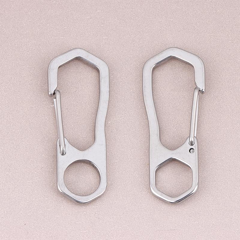 2/5Pcs Stainless Steel Keychain Carabiner Buckle Outdoor Camping Spring Snap Hooks Dog Chain Key Chain Tool Clips Accessories