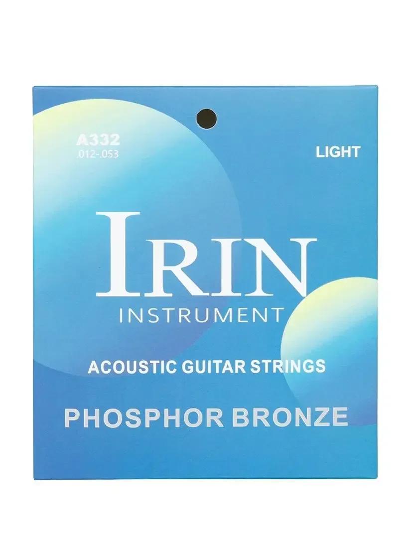 

IRIN 6 Strings Acoustic Guitar Strings High Carbon Steel Core Antirust PVD Ion Coating Folk Guitar Strings Guitar Accessory