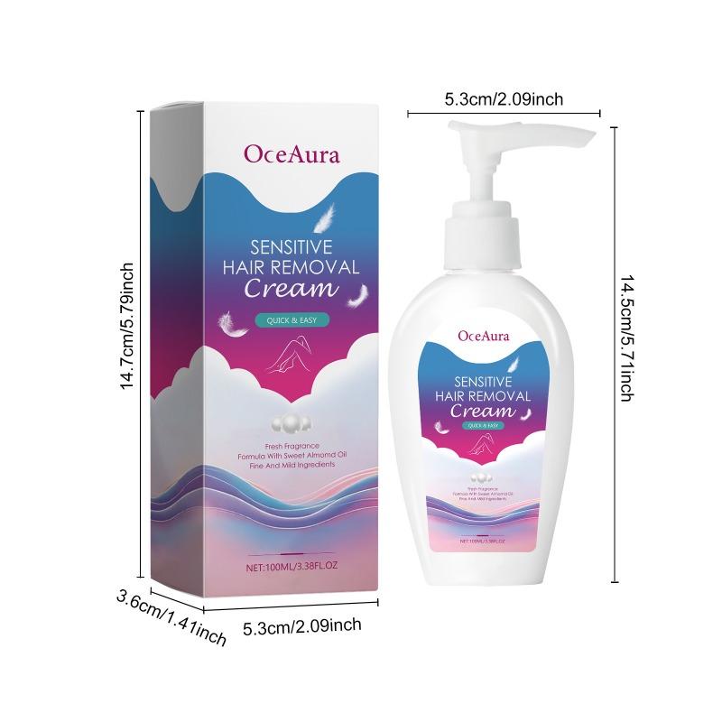 Crème dépilatoire avec 100 ml, douce et non irritante, rend la peau sous les bras, les aisselles et les jambes plus lisse et plus blanche.