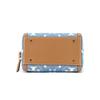 Tory Burch T Monogram Zipper Closure Fabric And Leather Barrel Bag Mini Women Handbags Denim-Blue Brown 159640-960
