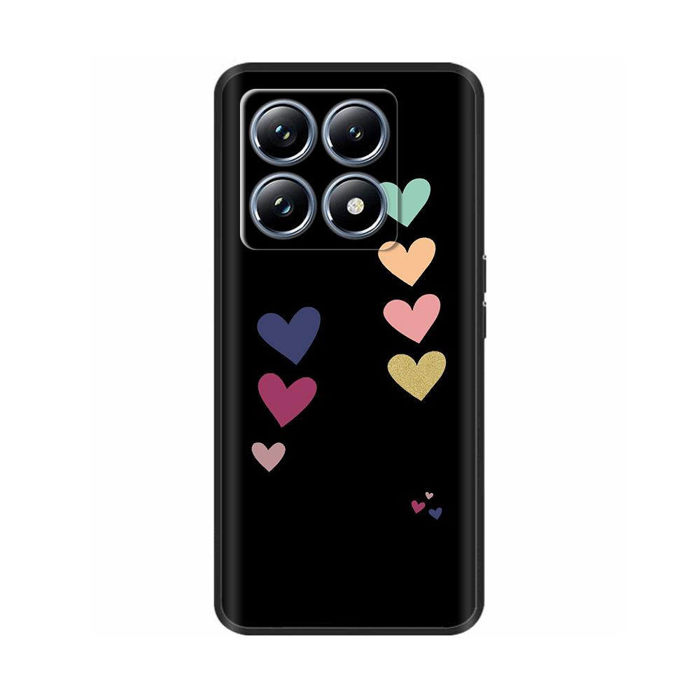 Silicone Phone Case for Xiaomi Mi 14T Pro / 14T 5G Case Luxury Painted Protection Shell Back Cover for Mi14T Soft Black Bumper