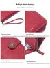 Women's Retro Oil Wax Leather Long Wallet - Hollowed-out Design, Multi-functional, Large Capacity Phone Bag